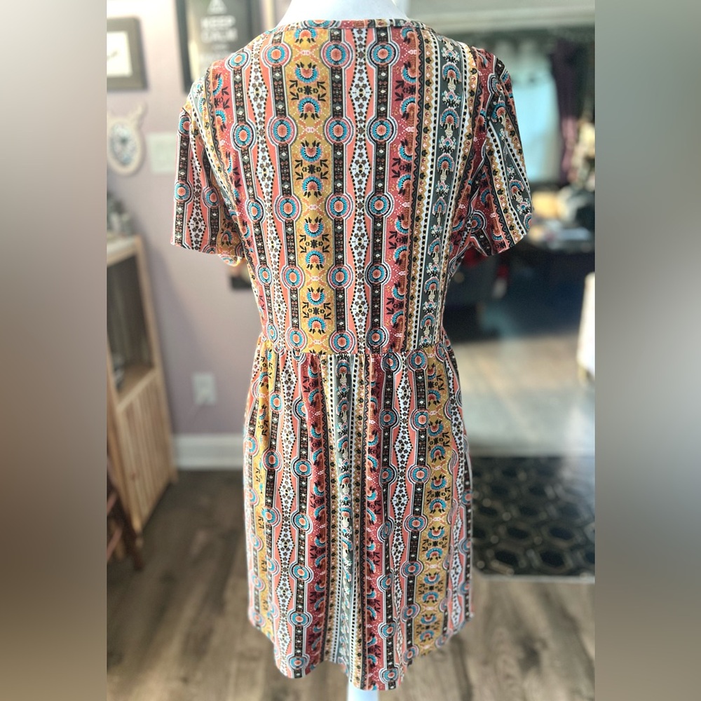 Bobbie Brooks Multicolor Patterned Mini Dress - image 3